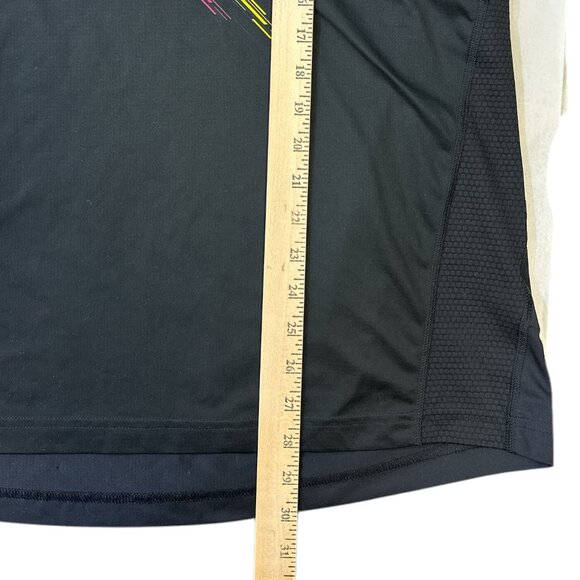 Adidas Adizero Short Sleeve Shirt Men's Sz L Black Neon Comfort Performance - Picture 15 of 15